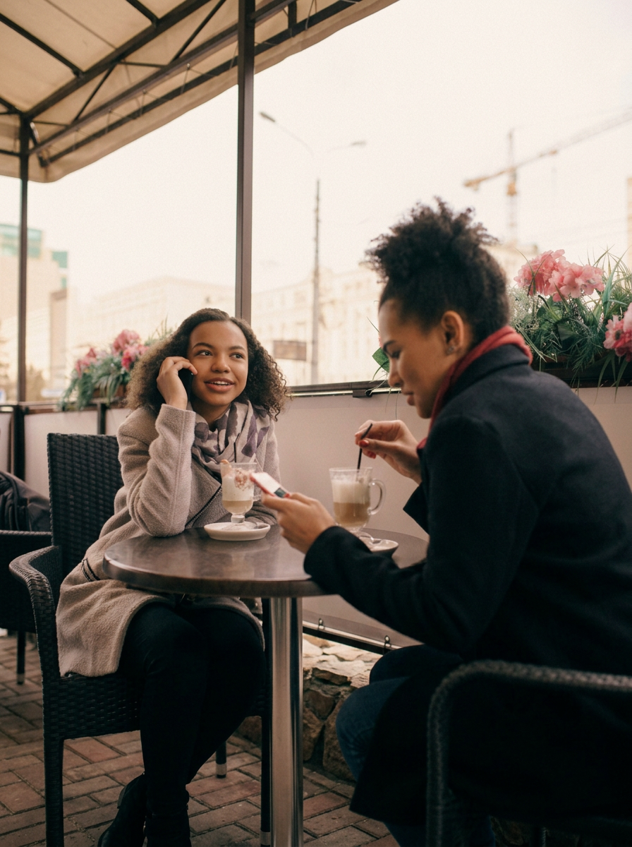 Two women talking openly over coffee in a warm, cozy setting, relationship and communication counselling with a registered social worker in Ontario